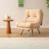 CUSCO Fauteuils Convertibles|Fauteuil convertible banquette beige pieds chromés