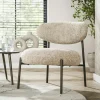 CREEK Fauteuils En Tissu|Fauteuil de salon confortable – tissu chenille sable