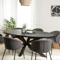 ARLINGTON Chaises Avec Accoudoirs|Chaises Velours|Fauteuil de table en velours moutarde (lot de 2)