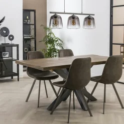 PALERME Chaises Velours|Meubles De Cuisine·Chaises|Fauteuil de table en velours taupe avec retour (lot de 2)