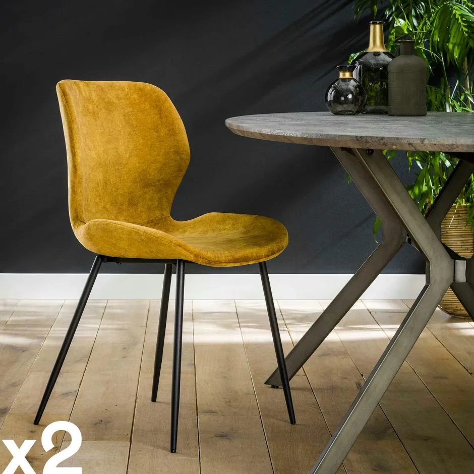 Meubles De Cuisine·Chaises|Chaises Avec Accoudoirs|Fauteuil de table marron chocolat (lot de 2)