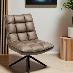 KERALA Fauteuils Vintage|Fauteuil pivotant marron - confort salon