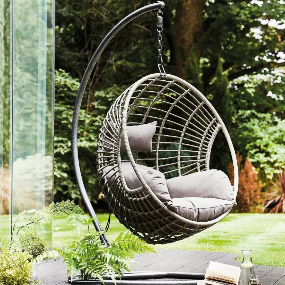 SOUTH BEACH Univers Déco·Maison De Campagne|Fauteuils Suspendus|Fauteuil suspendu résine noire