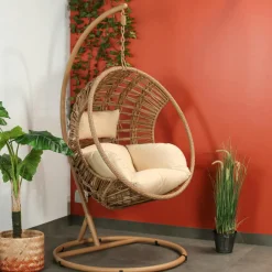 SOUTH BEACH Univers Déco·Maison De Campagne|Fauteuils Suspendus|Fauteuil suspendu résine noire