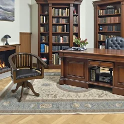 Maori Meubles De Bureau·Fauteuils De Bureau|Fauteuil tournant Hévéa avec assise mousse PU 62x45x80cm