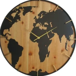 Horloges|Horloge murale mappemonde