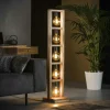 Lucknow Lampadaires|Lampadaire contemporain échelle bois 5 lampes