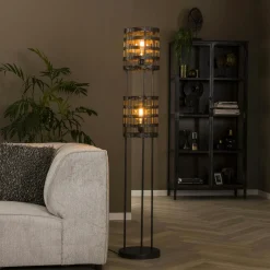 NOVA Lampadaires|Lampadaire de salon avec cannage en métal