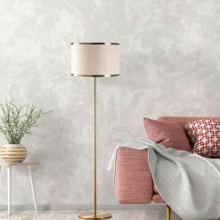 SINOP Lampadaires|Lampadaire salon moderne doré avec abat-jour blanc
