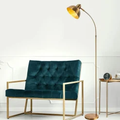 SILE Lampadaires|Lampadaire vintage cuivré avec abat-jour orientable