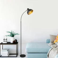 SILE Lampadaires|Lampadaire vintage cuivré avec abat-jour orientable
