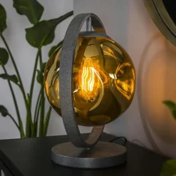 Niagara Lampes À Poser·Lampe Style Industriel|Lampe à poser avec cadre 2 abat-jour en verre déformé