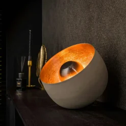 RALF Lampes À Poser·Lampe Style Industriel|Lampe à poser cloche finition gris naturel ø 28 cm