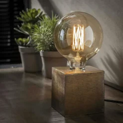 RALF Lampes À Poser·Lampe Style Industriel|Lampe noire avec cadre épais 44 cm