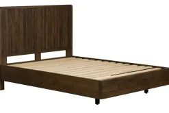 QUEENSTOWN Lits 2 Places|Lit 2 places bois recyclé brun 140 cm