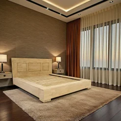 Olga Lits 2 Places|Lit 2 places Hévéa pour couchage 140x190 182x216x110cm