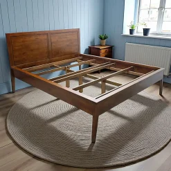 Sixties Lits 2 Places|Lits Style Vintage|Lit 2 places Hévéa pour couchage 140x190 158X201x110cm