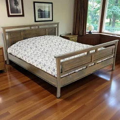 Maori Lits 2 Places|Lit 2 places Hévéa pour couchage 180x200 pieds évasés 210x198x95cm