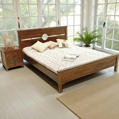 Maori Lits 2 Places|Lit 2 places Hévéa pour couchage 180x200 194x212,5x96cm