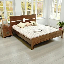 Maori Lits 2 Places|Lit 2 places Hévéa pour couchage 140x190 154x202,5x96cm