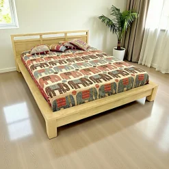 Helena Lits 2 Places|Lit 2 places Hévéa pour couchage 140x190 162x212x30cm