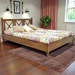 Maori Lits 2 Places|Lit 2 places Hévéa pour couchage 160x200 172x212x106cm TRADITION