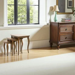 Tradition Bouts De Canapé En Bois|Lot de 3 tables gigognes Hévéa 51x46x56cm