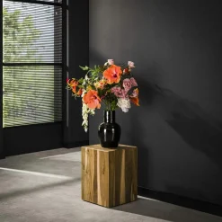 Tradition Bibliothèques En Bois|Bibliothèques En Bois|Meuble d'angle de rangement hévéa 70x53x125cm