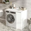 MARFA Meubles De Salle De Bains·Rangement Salle De Bains|Meuble pour machine à laver blanc avec rangement