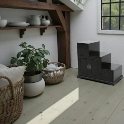 Maori Meubles De Rangement·Petits Meubles De Rangement|Meuble étagère escalier double face hévéa L67xP38xH60cm