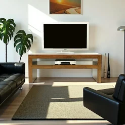 Olga Consoles En Bois|Consoles En Bois|Meuble TV / Console basse Hévéa double plateaux 150x50x60cm