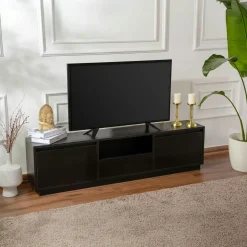 MARFA Meubles Tv En Bois|Meuble TV avec rangement - finition effet pin