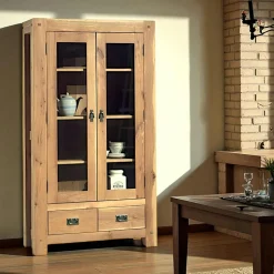 Fjord Meubles Tv En Bois|Meubles Tv Scandinaves|Meuble TV bois de chêne 2 tiroirs