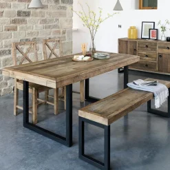 BRISBANE Univers Déco·Loft Industriel|Meubles Tv En Bois|Meuble TV bois recyclé 2 tiroirs