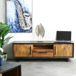 PHOENIX Meubles Tv En Bois|Meuble tv bois recyclé de bateau