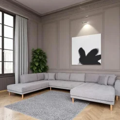 VAREN Meubles Tv En Bois|Meuble TV cannage 3 portes blanches plateau effet chêne