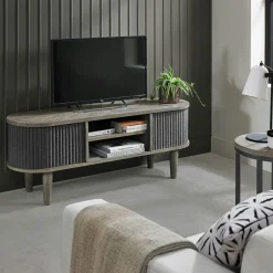 HOUSTON Meubles Tv En Bois|Meuble tv en bois avec accordéon
