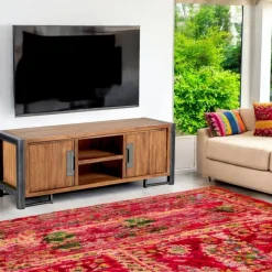 Canada Meubles Tv Industriels|Meubles Tv En Bois|Meuble TV marron teck naturel