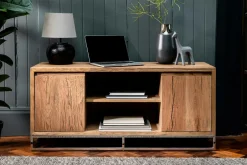 RIVERSIDE Meubles Tv En Bois|Meuble TV moderne chêne acier 150 cm