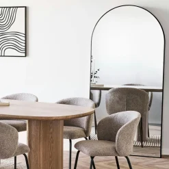 SEOUL Miroirs|Miroir arche avec cadre doré 90x180 cm