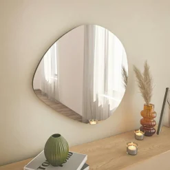 CODY Miroirs|Miroir d'entrée organique 60 cm - lignes naturelles