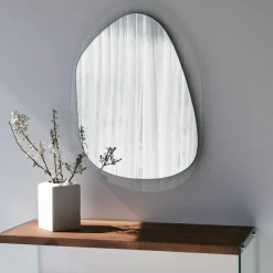 CODY Miroirs|Miroir design organique - cadre verre transparent 75 cm