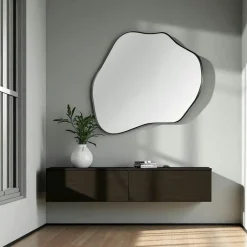 BRIG Miroirs|Miroir design organique - bords dorés
