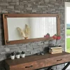 HILO Miroirs|Miroir mural en bois brun - format horizontal