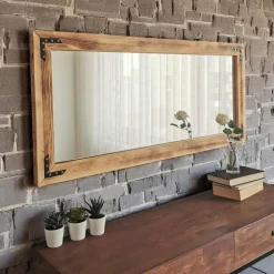 HILO Miroirs|Miroir mural en bois clair - format horizontal