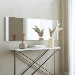 CODY Miroirs|Miroir rectangulaire blanc à suspendre ou poser 120 cm