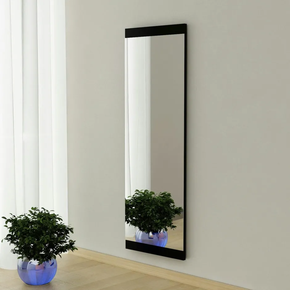 CODY Miroirs|Miroir rectangulaire effet bois clair 120 cm - à poser ou suspendre