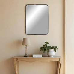 SEOUL Miroirs|Miroir rectangulaire moderne avec cadre doré 50x70 cm