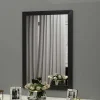 CODY Miroirs|Miroir rectangulaire mural avec cadre noir 75 cm