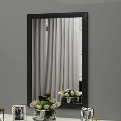 CODY Miroirs|Miroir rectangulaire mural avec cadre noir 75 cm